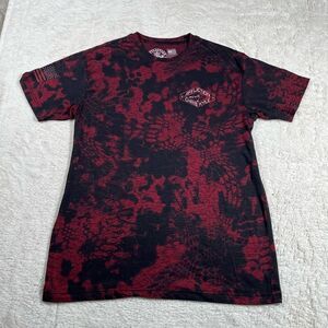 Affliction Mens Chris Kyle Red Tye Dye T Tee Shirt
